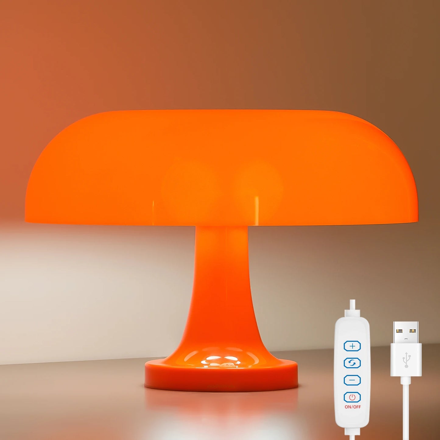 Orange Retro Mushroom Mood Lamp